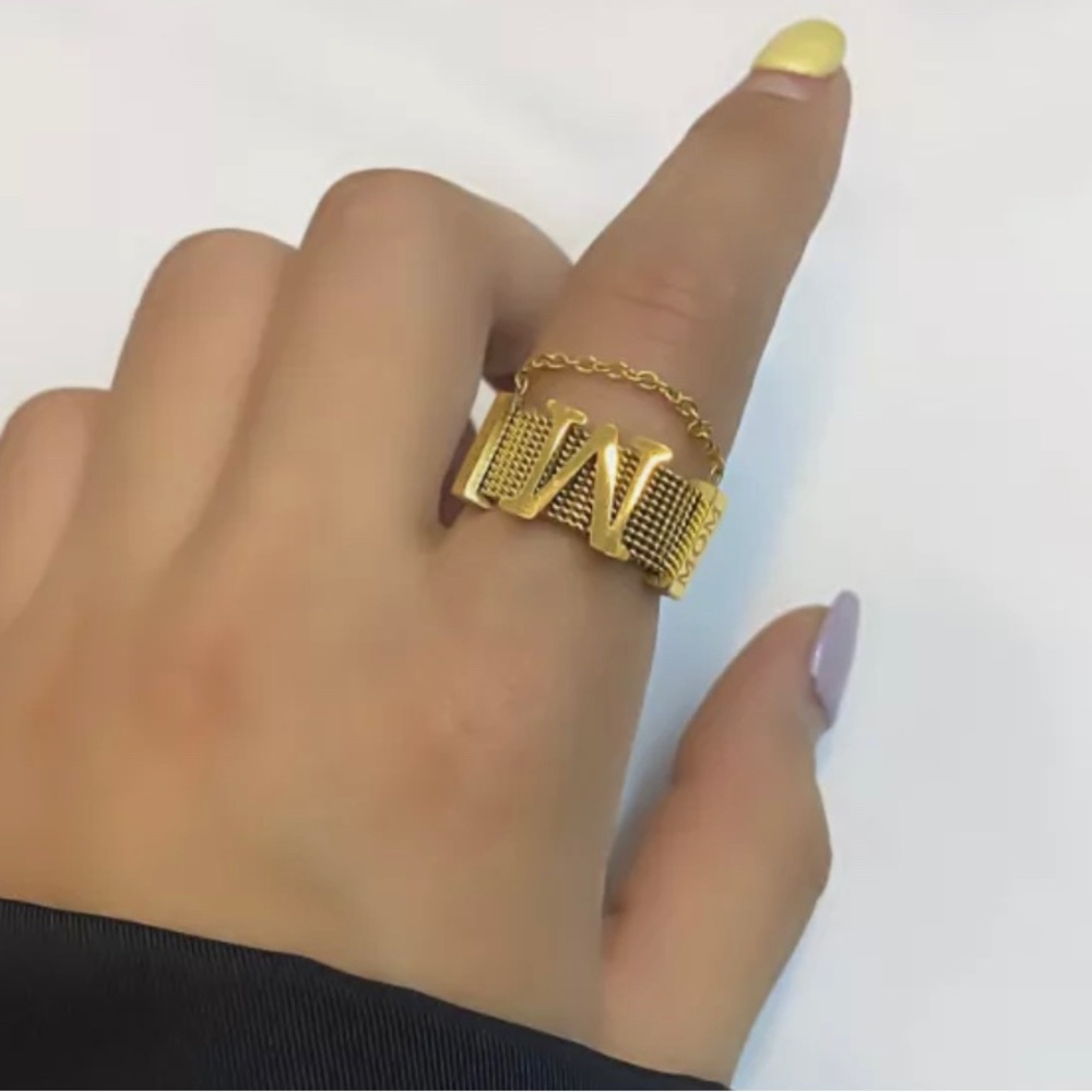 316L Stainless Steel New   Punk super elegant M Shape Lettering MoM